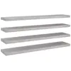Image de Étagères Murales Flottantes 4 Pcs Gris Béton 120x23,5x3,8cm Mdf Vidaxl