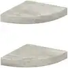 Image de Étagères D'angle Murales 2 Pcs Gris Béton 25x25x3,8 Cm Mdf Vidaxl