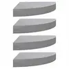 Image de Étagères D'angle Murales 4 Pcs Gris Béton 25x25x3,8 Cm Mdf Vidaxl