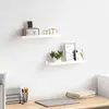 Image de Étagères Murales 2 Pcs Blanc Brillant 40x9x3 Cm Vidaxl