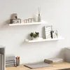 Image de Étagères Murales 2 Pcs Blanc Brillant 60x9x3 Cm Vidaxl