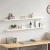 Image de Étagères Murales 2 Pcs Blanc Brillant 115x9x3 Cm Vidaxl