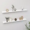 Image de vidaXL Étagères murales 2 pcs Blanc 100x9x3 cm