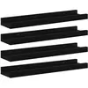 Image de Étagères Murales 4 Pcs Noir 40x9x3 Cm Vidaxl