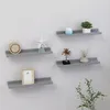 Image de vidaXL Étagères murales 4 pcs Gris 40x9x3 cm