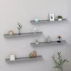 Image de vidaXL Étagères murales 4 pcs Gris 80x9x3 cm
