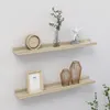 Image de vidaXL Étagères murales 2 pièces Chêne Sonoma 60x9x3 cm 326680