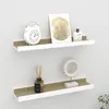 Image de vidaXL Étagères murales 2 pcs Blanc et chêne Sonoma 40x9x3 cm