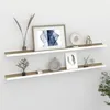 Image de vidaXL Étagères murales 2 pcs Blanc et chêne Sonoma 115x9x3 cm