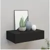 Image de Étagère à tiroir murale noir 40x23,5x10 cm mdf