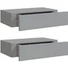 Image de Étagères À Tiroirs Murales 2 Pcs Gris 40x23,5x10 Cm Mdf Vidaxl