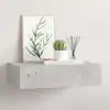 Image de Étagère À Tiroir Murale Gris Béton 40x23,5x10 Cm Mdf Vidaxl