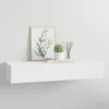 Image de vidaXL Etagère à Tiroir Murale Armoire Flottante Etagère Suspendue Support Mural Salon Salle de Séjour Maison Blanc 330255