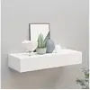 Image de Étagère à tiroir murale blanc 60x23,5x10 cm mdf