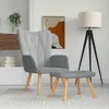 Image de vidaXL Chaise de Relaxation et Tabouret Fauteuil avec Repose-pied Chaise de Salon Salle de Séjour Maison Intérieur 327534