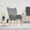 Image de Chaise De Relaxation Gris Clair Tissu Vidaxl