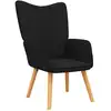 Image de Chaise De Relaxation Noir Tissu Vidaxl