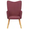 Image de Vidaxl chaise de relaxation rouge bordeaux tissu
