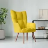 Image de vidaXL Chaise de Relaxation Fauteuil de Détente Siège de Relaxation Chaise de Détente Salon Salle de Séjour Intérieur Jaune 328058