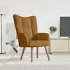 Image de Chaise De Relaxation Marron Velours Vidaxl