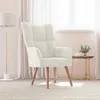 Image de vidaXL Chaise de Relaxation Fauteuil de Détente Siège de Relaxation Chaise de Détente Salon Salle de Séjour Intérieur Blanc 328060