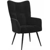 Image de vidaXL Chaise de Relaxation Fauteuil de Détente Siège de Relaxation Chaise de Détente Salon Salle de Séjour Intérieur Noir 328079