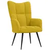 Image de Vidaxl chaise de relaxation jaune moutarde velours