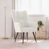 Image de Chaise De Relaxation Blanc Crème Velours Vidaxl