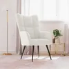 Image de vidaXL Chaise de Relaxation Fauteuil de Détente Siège de Relaxation Chaise de Détente Salon Salle de Séjour Intérieur Blanc 328082