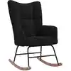 Image de Chaise À Bascule Noir Velours Vidaxl