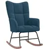 Image de Vidaxl chaise à bascule bleu velours