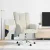 Image de Chaise De Relaxation Blanc Crème Velours Vidaxl