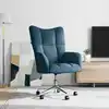 Image de Chaise De Relaxation Bleu Velours Vidaxl