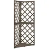 Image de Treillis D'angle Gris 50x50x145 Cm Bois De Sapin Massif Vidaxl