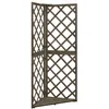 Image de Treillis d angle Gris 50x50x145 cm Bois de sapin massif