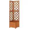 Image de vidaXL Bois de Sapin Massif Jardinière dAngle en Treillis Bac à Fleurs Pot de Plantes Jardin Balcon Terrasse Patio 316411
