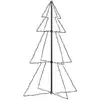 Image de Arbre De Noël Cône 160 Led D'intérieur/d'extérieur 78x120 Cm Vidaxl