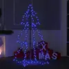 Image de Arbre De Noël Cône 160 Led D'intérieur/d'extérieur 78x120 Cm Vidaxl