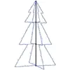 Image de Arbre De Noël Cône 200 Led D'intérieur/d'extérieur 98x150 Cm Vidaxl