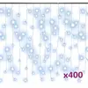 Image de Rideau Lumineux À Glaçons Led 10m 400led Blanc Froid 8fonctions Vidaxl