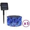 Image de Lampes Solaires 5 Pcs 5x200 Led Bleu Intérieur Extérieur Vidaxl