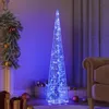Image de vidaXL Cône Lumineux Décoratif à LED Décoration de Noël Vacances de Noël Jardin Patio Extérieur Salon Chambre Acrylique Bleu 328965