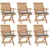 Image de Chaises Pliables De Jardin Avec Coussins Lot De 6 Bois De Teck Vidaxl