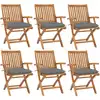 Image de Chaises Pliables De Jardin Avec Coussins Lot De 6 Bois De Teck Vidaxl