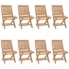 Image de Chaises Pliables De Jardin Lot De 8 Bois De Teck Solide Vidaxl