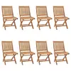 Image de Vidaxl chaises pliables de jardin avec coussins lot de 8 teck solide