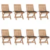 Image de Chaises Pliables De Jardin Avec Coussins Lot De 8 Teck Solide Vidaxl