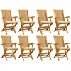 Image de vidaXL Lot de 8 Chaises de Jardin avec Coussins Sièges de Terrasse Chaises de Balcon Meubles de Patio Extérieur Crème 3072891