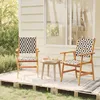 Image de vidaXL 2x Bois dAcacia Solide Chaises de Jardin Fauteuils de Patio Chaises dExtérieur Sièges de Terrasse Fauteuils à Dîner 316249