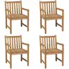 Image de Chaises D'extérieur Lot De 4 Bois De Teck Solide Vidaxl